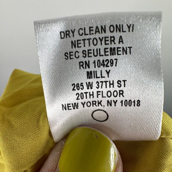 Milly Yellow Gold Angelina Midi Velvet Ruffle Skirt - Picture 10 of 10